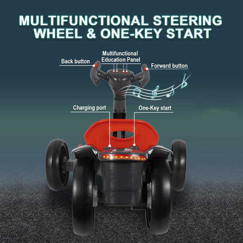 Carro Eléctrico Montable Go Kart Infantil Luces Led Sonido