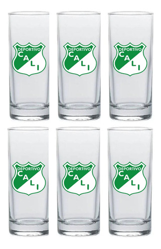 Copa Deportivo Cali Shots Aguardientera Tequila X 6 Unid