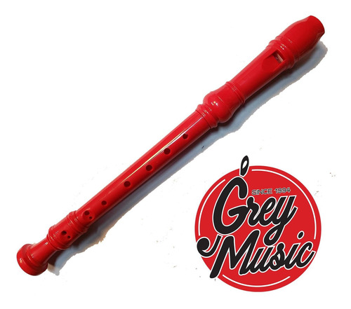 Flauta Dulce Starmaker Rec-10 Roja - Estuche Y Palillo Limp