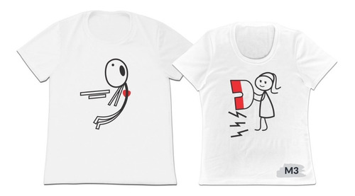 Camiseta Camisa Set 2 Para Pajeras Enamorados Novios Esposos