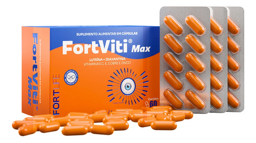 Fortviti Max 60 Cápsulas Fortlife Sabor Sem Sabor