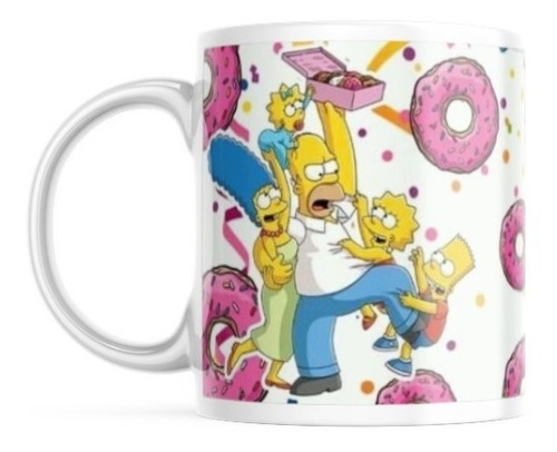 Taza Café Los Simpson Homero Colorido Animado Comedia 11 Oz