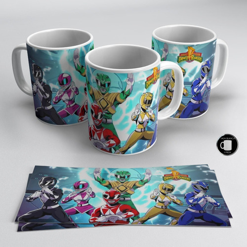 Taza Blanca 11 Oz / Power Rangers  , M09 (1 Pz)