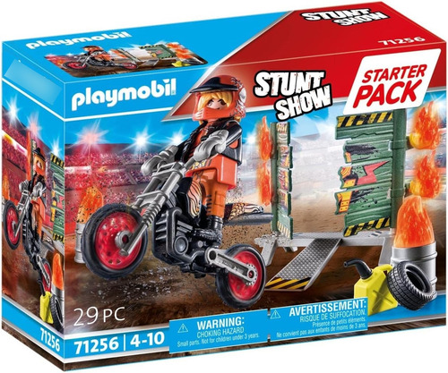Playmobil Moto Con Pared De Fuego 71256