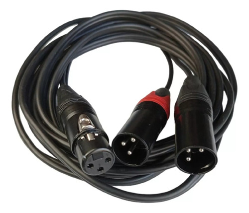 Cable Y Divisor Xlr Hembra A 2 Xlr Macho Balanceado Cobre Of