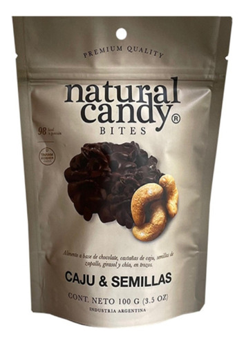Castañas de caju y semillas con chocolate Natural Candy 100g