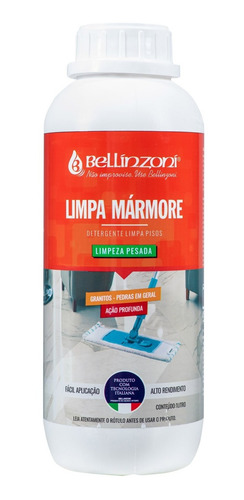Limpa Mármore Detergente Limpeza Pesada Bellinzoni 1l