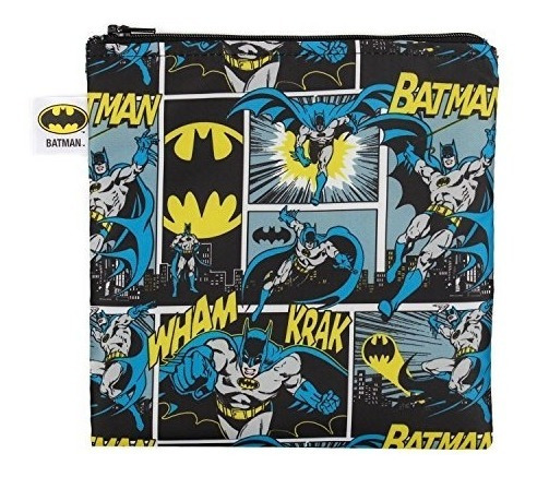 Bumkins Dc Comics Reutilizable Snack Bag Large, Batman