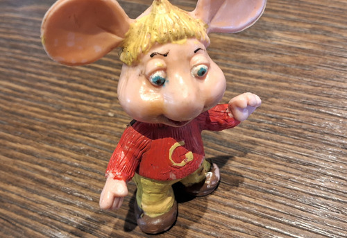 Muñeco De Goma. Topo Gigio. Rojo. (Usado)