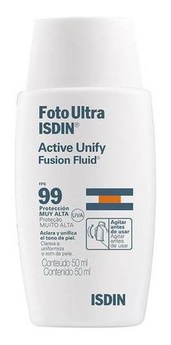 Imagem 1 de 2 de Clareador Facial Isdin Active Unify Fusion Fluid Fps 99