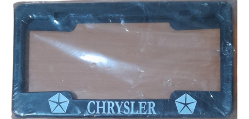 Porta Placa Plastica Para Vehiculo Con Logo Chrysler