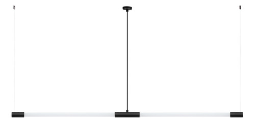 Pendente Slim Plx0007 Luminalux Lâmpada Tubo T8 Led Moderno Cor Preto