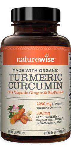 Curcumina De Cúrcuma Naturewise 90 Cápsulas Veganas