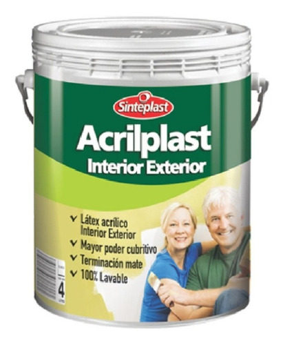 Pintura Latex Acriplast Interior Exterior Color Sinteplast 1 Color Gris cemento