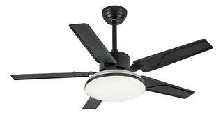 Ventilador de techo Megaluz FHM017 negro con 5 aspas