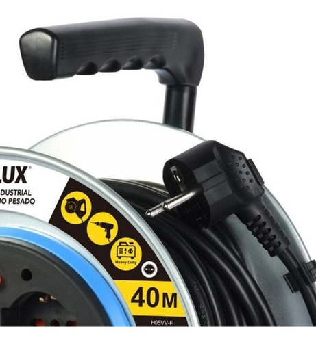Carrete Alargador Pro 40m 16a 4tomas Schuko Halux