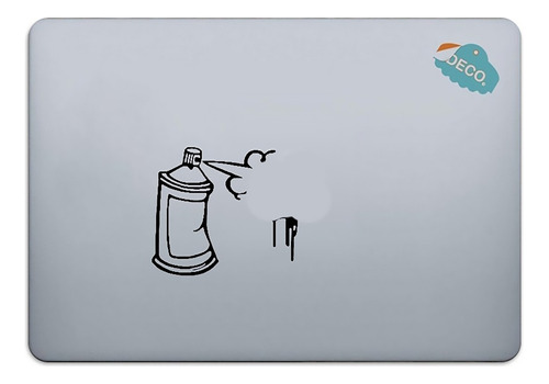 Calcomanía Sticker Para Laptop Spray Grafitti Manzana Mod2