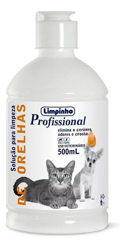 Limpinho Gel Solução P/ Limpeza De Orelhas Cães Gatos 500ml