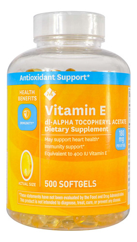 Vitamina E 400 Iu 500 Capsulas Blandas Members Mark