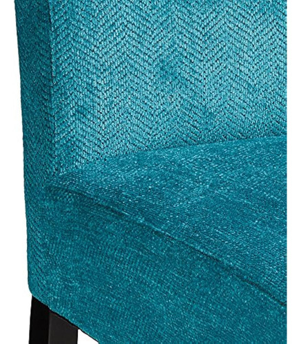 Roundhill Furniture Pisano Teal Blue Fabric Silla Contemporá