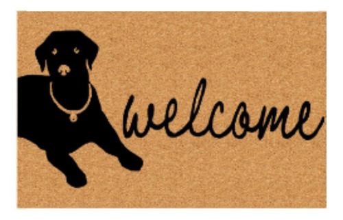 Capacho Dog Welcome Fibra Natural 40x60 Coisas E Coisinhas