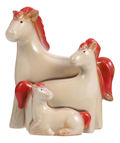 Adornos Decorativos De Caballos En Miniatura Con Animales, 3