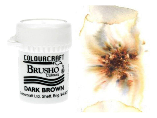 Colorfin Brusho Crystal Colour 15g Marrón Oscuro, Acrílico,