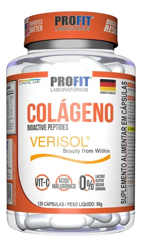 Colágeno Verisol 120 Cáps Com Ácido Hialurônico - Profit Sabor Sem Sabor
