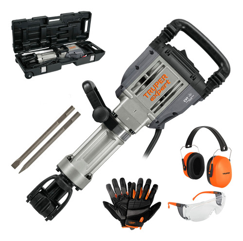 1600w Demoledor Rompedor De Concreto 20 Kg 55j Truper Color Gris