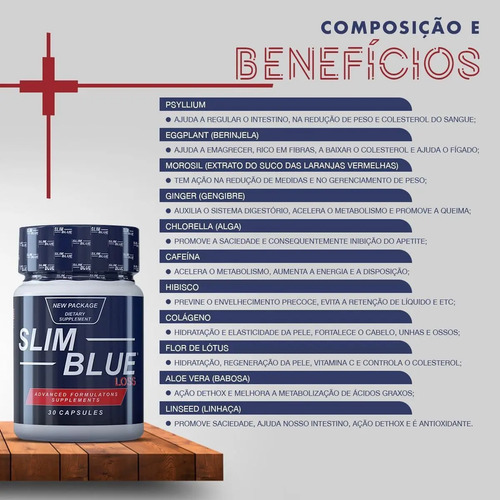 Slim Blue Loss Emagrecedor 100 