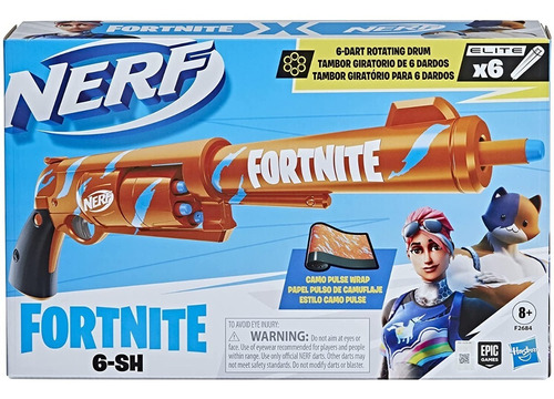 Lanzador Nerf Fortnite 6-sh X6 Dardos (10158)