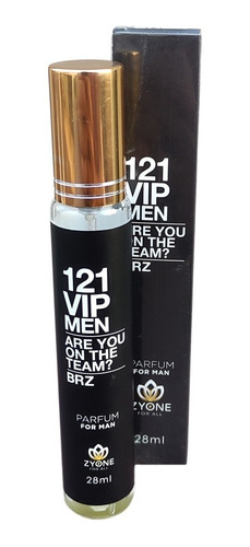  Perfume Masculino 121 Vip Men Zyone 28ml - Fragrância Elegante, Moderna E Sedutora Para Homens