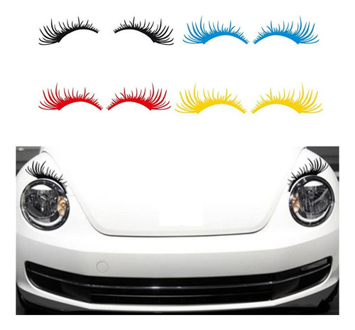Pegatinas De Pestañas Para Faros De Coche, Juego De 2