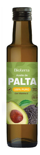 Aceite De Palta Comestible Puro Natural Bioterra 250ml
