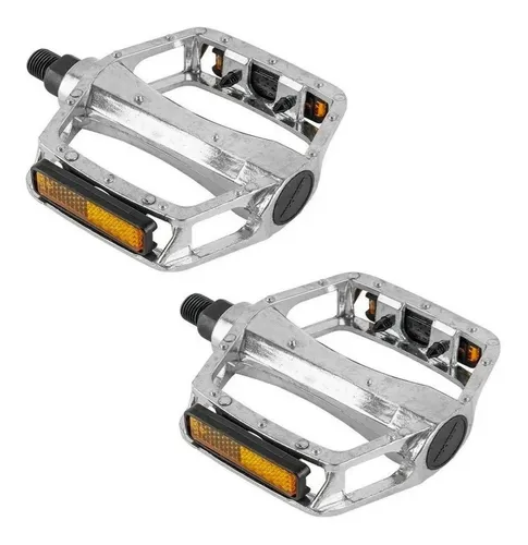 Pedal Bicicleta Plataforma Alum nio Polido Par Sueco 1 2