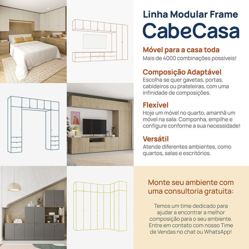 Módulo 70cm X 180cm Frame Cabecasa Madeiramadeira Wt