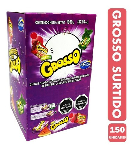 Chicle Grosso Display 150 Unidades 7gr