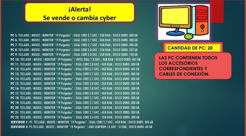 Imagen 6 de 9 de Cyber Cafe Completo