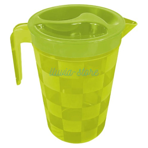 Jarra De Plástico Con Tapa Resistente Varios Colores