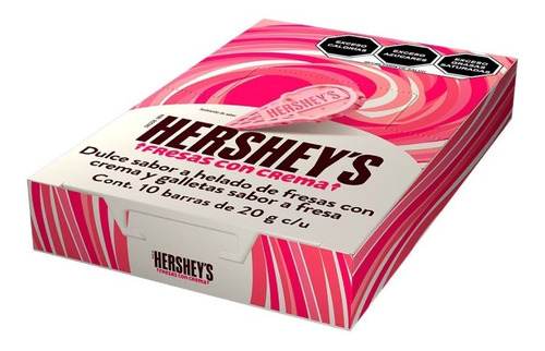 Chocolate Hershey's Fresas Con Crema 10pz. 20g C/u