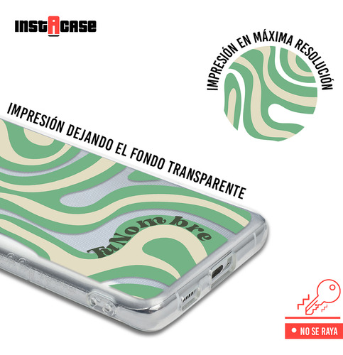 Funda Para Realme Para Mujer Curvas Verde Con Tu Nombre