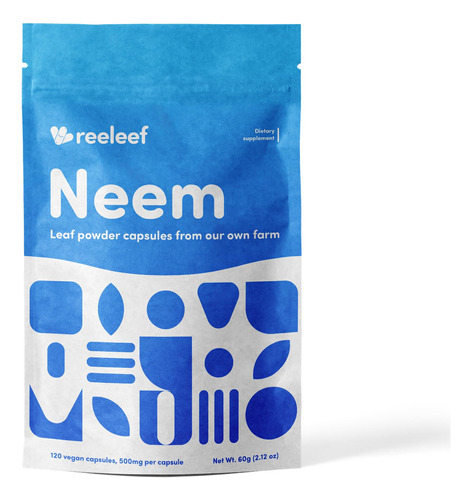Reeleef Neem Capsulas [120 Unidades, 500 Mg] Polvo De Neem P
