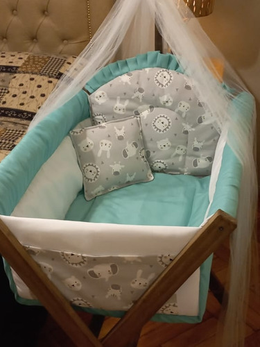 Imagen 4 de 10 de Catre Cuna Incluye Tul, Sábana Y Almohadón Decorativo!!!!