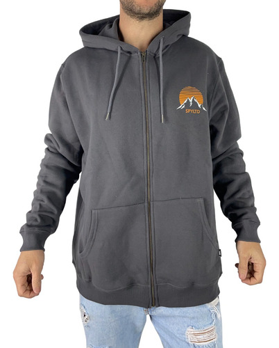 Campera Spy Limited Big Size Canguro Algodon Hombre