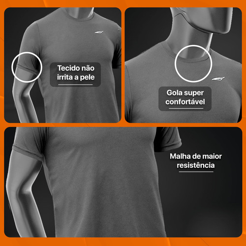 Camisa P Penalty X Airdry Treino Crossfit Fit Fitness Chumbo