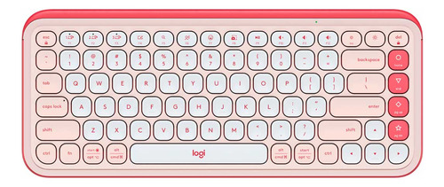 Teclado Logitech + Mouse Pop Icon Bluetooth Sp Copilot Rose