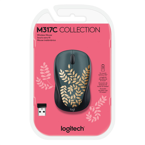 Logitech M317c Collection, Mouse Inalámbrico/ Confortable