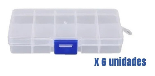 Pack X6 Caja Organizadora Pequeña Multipropósito 10 Espacios