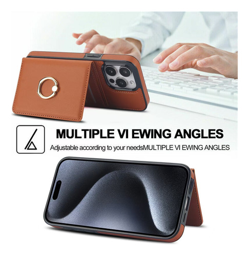 Mobile Phone Case With Card Holder For 14/15pro Max