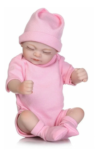 Imagen 7 de 8 de Muñeca De Bebé Reborn De 25cm Para Niños